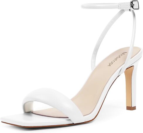 Womens Heels Open Toe Strappy High Heels Ankle Strap Heeled Sandals | Fashion Square Toe, Adjustable Strap, Womens Elegant Stiletto Heels for Weddings, Parties, Proms, Daily Wear in Saudi Arabia