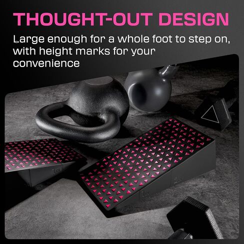 Squat Wedge Block Pair, Calf Stretcher Slant Board for Squats, Calf Raise Block, Anti-Slip Heel Elevated Squat Wedge, ATG Equipment, 17° Incline, 3.5x5.9x12.2, Backpack Included in Saudi Arabia