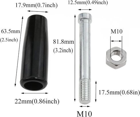 Revolving Handle Lathe Hand Handle Trailer Jack Handle M10 Thread Handle Crank Hand Wheel with Nut 2pcs in Saudi Arabia