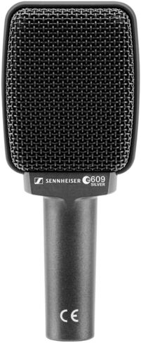 Liquid Audio Sennheiser E 609 Silver Supercardioid Dynamic Guitar Microphone Bundle w/Pig Hog PHM10 8mm Mic Cable Polishing Cloth in Saudi Arabia