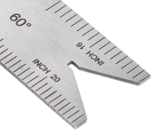 2pcs Center Gauge 60° US Standard Thread Cutting Angle Gauge, Stainless Steel Lathe Cutting Tool, Thread Pitch Increment 16/20/24/32thd in Saudi Arabia