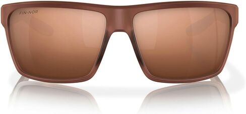 Fin-Nor Men's Frosted Matte Brown Frame Rectangular Sunglasses in Saudi Arabia