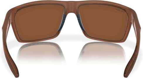 Fin-Nor Men's Frosted Matte Brown Frame Rectangular Sunglasses in Saudi Arabia