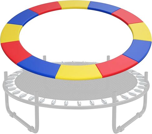 وسادة أمان بغطاء زنبركي للترامبولين، 8 أقدام و12 قدمًا و14 قدمًا و15 قدمًا بديلة لبطانة الترامبولين متعددة الألوان، ملحقات ترامبولين مقاومة للماء والتمزق in Kuwait