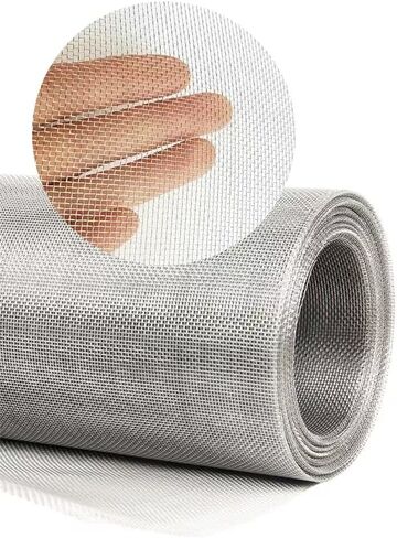 304 Stainless Steel Mesh Screen#20Mesh -Size:15.7"x47.2"(40x120cm), for Home, Garden and Farm. Window or Door Filter, Guards Against Pests Like Mice, Snakes, and Rodents. Easy to Cut and Install. in Saudi Arabia