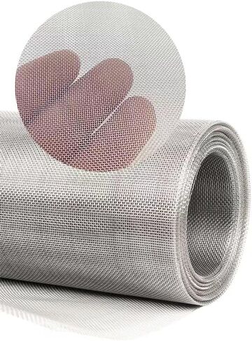 304 Stainless Steel Mesh Screen#20Mesh -Size:15.7"x47.2"(40x120cm), for Home, Garden and Farm. Window or Door Filter, Guards Against Pests Like Mice, Snakes, and Rodents. Easy to Cut and Install. in Saudi Arabia