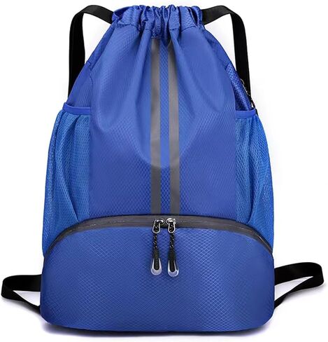K Y KANGYUN Swim Bag Sports Drawstring Backpack Gymbag- Sackpack Shoes Compartment Wet Proof Pocket String Bag for Travel Men in Saudi Arabia