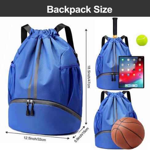 K Y KANGYUN Swim Bag Sports Drawstring Backpack Gymbag- Sackpack Shoes Compartment Wet Proof Pocket String Bag for Travel Men in Saudi Arabia