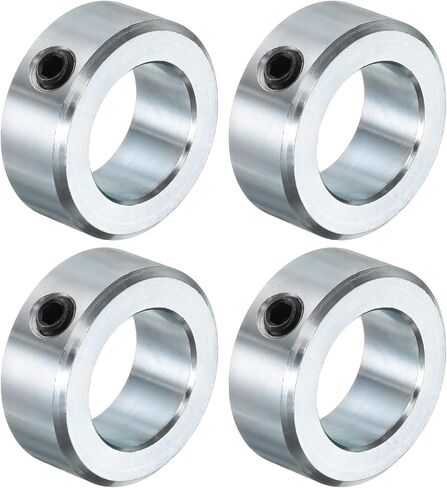 uxcell 4pcs Set Screw Collars 1" Bore Carbon Steel Shaft Collars, 1-5/8" OD, 5/8" Width Axle Collar Clamp for Linear Rod Shaft Guide in Kuwait