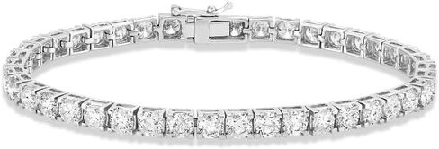 ARAIYA FINE JEWELRY 14K White Gold Lab Grown Diamond Tennis Bracelet (5-10 cttw, E-F Color, VS1 Clarity) in Saudi Arabia