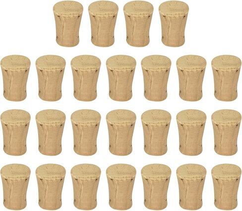 MECCANIXITY Tapered Cork, 9.5x7.11x12.7mm Natural Wooden Leakproof Soft Cork Stoppers for Wine Beer Bottle Crafts Corks Plug Replacement Laboratory Supplies, Light Wood Color, Pack of 25 in Saudi Arabia