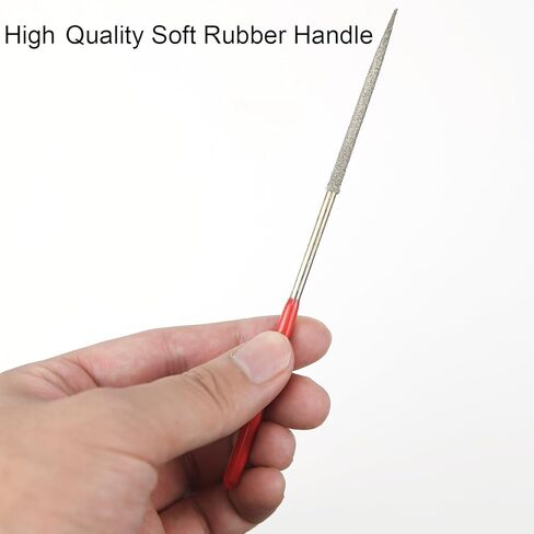 10 قطعة ملف إبر الماس المستديرة ، 3 مللي متر x 140 مللي متر مجموعة مبرد إبرة الماس المستديرة للمعادن حجر الخشب الزجاج طحن تلميع النقش in Kuwait