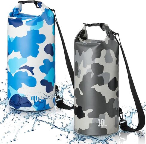 2 Pcs Waterproof Floating Dry Bag 10L Floating Dry Sack for Man Women Roll Top Dry Backpack Floating Bag Dry Backpack for Rafting Boating Swimming Kayaking Hiking (Camouflage) in Saudi Arabia