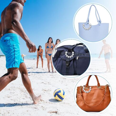12 Pcs Volleyball Bag Hooks Sports Accessories Charms Compatible with Bogg Bag, Simply Beach Bag Hooks Charm, Volleyball Team Gifts for Teen Girls in Saudi Arabia