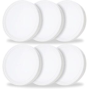 6Pack 5 Gallon White Bucket Lid, Reusable Easy Peel 3.5, 5, 6, and 7 Gallon Bucket Lid for for Home Industrial Use, Food Storage Container, White