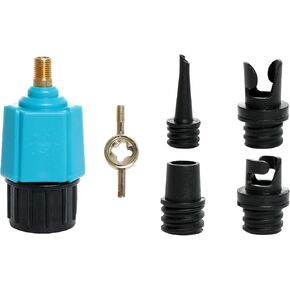 Lystaii Paddle Board Pump Adapter SUP Pump Adaptor Inflatable Compressor Converter Air Pump Adapter with 4 Air Pump Nozzles for Paddle Board Inflatable Boat Inflatable Bed