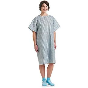 Head2Toe Traditional Adult Unisex Hospital Gowns 3-Pack Star Blue in Saudi Arabia