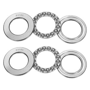 uxcell 4 Set 51102 Thrust Ball Bearings 15mm x 28mm x 9mm Plane Axial Ball Bearing Single Row Roller, Chrome Steel Good Performance (ABEC3)