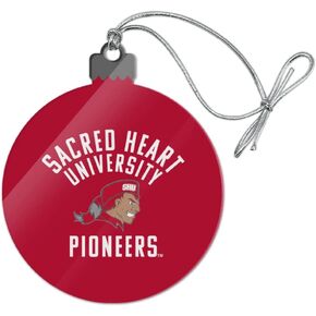Sacred Heart University Pioneers Logo Acrylic Christmas Tree Holiday Ornament