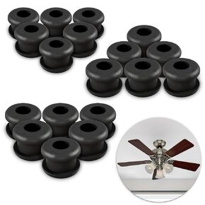 Antique Ceiling Fan Replacement Grommet Set - 18Pcs Vintage Ceiling Fan Grommets Replacement Rubber Grommets for Hunter Ceiling Fan Grommet Kit - Outdoor Ceiling Fan Accessories Black Grommets