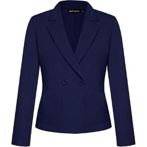 MINTLIMIT Women's Long Sleeve Blazers Button Front Notch Lapel Jacket Work Office Blazer with Pockets in Kuwait