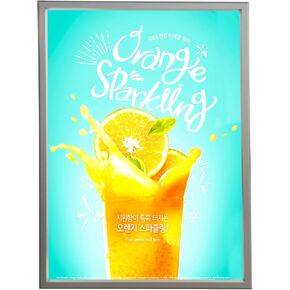Backlit Poster Frame Backlit Picture Frame 16x24 Movie Poster Frame Backlit Frame Poster frame 0.59Inch Aluminum Profile Front-Loading Snap Frame Wall Mounting With Switch(Black)