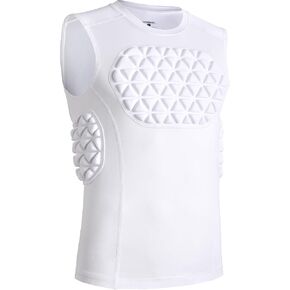 Adults Baseball Chest Rib Protector Padded Compression Shirt Support Softball Football Lacrosse Heart Sternum Guard