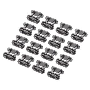 16pcs #25 Chain Master Connector Link Roller - [3/8 Inch Pitch] Carbon Steel Split Links for Machines Equipment 06B Chain Use | 3.28mm Pin