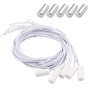 MC-34A NC (Normally Closed) Recessed Window Door Contact Sensor Alarm Magnetic Reed Switch White - (5 Sets)