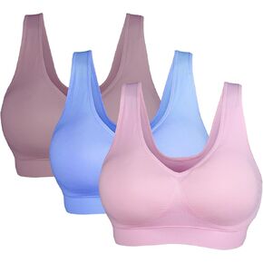 Cabales Women's Seamless Bras for Yoga Fitness Running Workout Low Impact Sports Bras with Removable Pads in Saudi Arabia