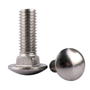 1/4-20 x 3/4" Carriage Bolts Screws, Round Head Square Neck, 304 Stainless Steel 18-8, UNC Coarse Fully Thread, Quantity 20Pcs