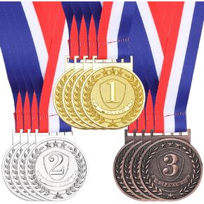 ميداليات الجوائز الأولى والثانية والثالثة، ميداليات الفائزين، ميداليات جوائز معدنية بشريط ناعم، مثالية للمسابقات المدرسية، والحفلات، والطلاب، والنمط الأولمبي 5 سم in Kuwait