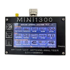 2024 Upgraded Mini1300 Antenna Analyzer 0.1-1300MHz with 4.3 Inch TFT LCD Touch Screen,Portable Vector Network Analyzer with SMA Calibration Kits,HF/VHF/UHF All Bands
