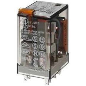 FINDER 55.32.8.120.0050 Relay, Power, DPDT, 120VAC, 20A, Socket