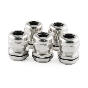 E-outstanding PG11 Metal Cable Gland 5PCS PG11 5-10mm Wire Range Metal IP68 Waterproof Connectors Joint Fastener Locknut Stuffing Cable Gland