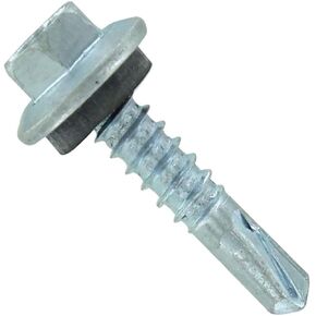 ST Fastening #12 x 1 Maxx Steelbinder Metal Roofing Screws Metal-to-Metal Bright White (Pack of 250)