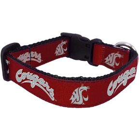 NCAA Washington State Cougars Dog Collar (Team Color, Small)