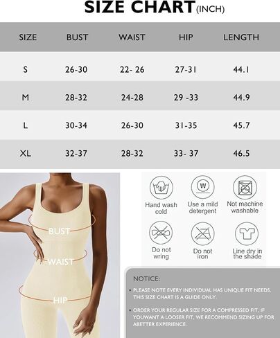 AURUZA Jumpsuit for Women Workout Seamless Jumpsuits Yoga Ribbed One Piece Tank Tops Rompers Sleeveless Exercise Jumpsuits in Saudi Arabia