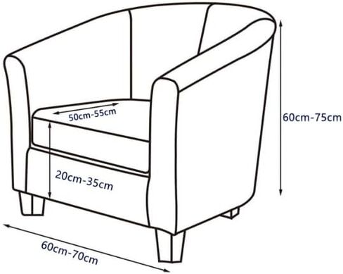 Tub Chair Slipcover,2-Pieces Stretchy Soft Velvet Barrel Club Chair Covers with Cushion Cover,Washable Armchair Sofa Cover Protector for Living Room Bar Counter Single Sofa (Dark Green) in Saudi Arabia