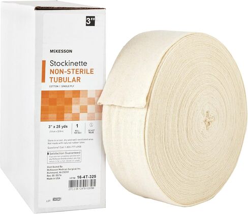 McKesson Stockinette، غير معقمة، قطن، أنبوبي، 3 × 25 ياردة، عدد 1، عبوة واحدة in Saudi Arabia