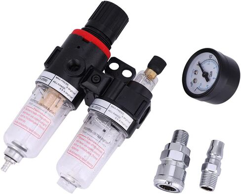 Oil Water Separator Filter AFC2000, G1/4 for Air Compressor, Adjustale Pressure 0.5 to 9Mpa With Quick Connector Afc2000 +, Filter and Regulator Combos in Kuwait