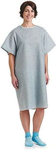 Head2Toe Traditional Adult Unisex Hospital Gowns 3-Pack Star Blue in Saudi Arabia
