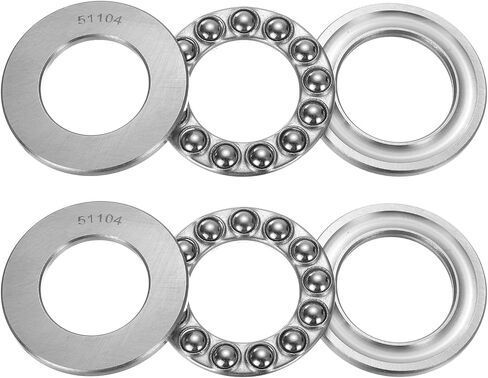 uxcell 4 Set 51102 Thrust Ball Bearings 15mm x 28mm x 9mm Plane Axial Ball Bearing Single Row Roller, Chrome Steel Good Performance (ABEC3) in Saudi Arabia