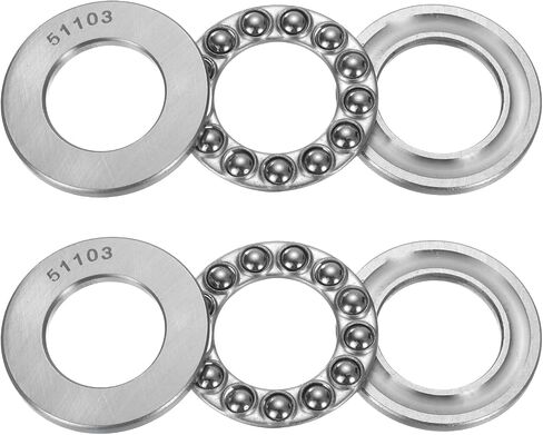 uxcell 4 Set 51102 Thrust Ball Bearings 15mm x 28mm x 9mm Plane Axial Ball Bearing Single Row Roller, Chrome Steel Good Performance (ABEC3) in Saudi Arabia