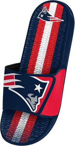FOCO New England Patriots NFL Mens Team Stripe Gel Slide - L in Saudi Arabia