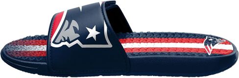 FOCO New England Patriots NFL Mens Team Stripe Gel Slide - L in Saudi Arabia