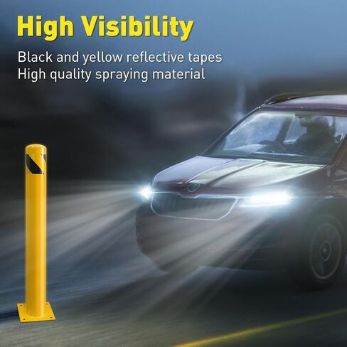 حاجز الأمان 36 بوصة، حاجز فولاذي متين، قطر 4.5 بوصة، حاجز وقوف السيارات، حاجز فولاذي 1 حزمة، حاجز وقوف السيارات متعدد الاستخدامات للأماكن الصناعية والتجارية والعامة in Kuwait