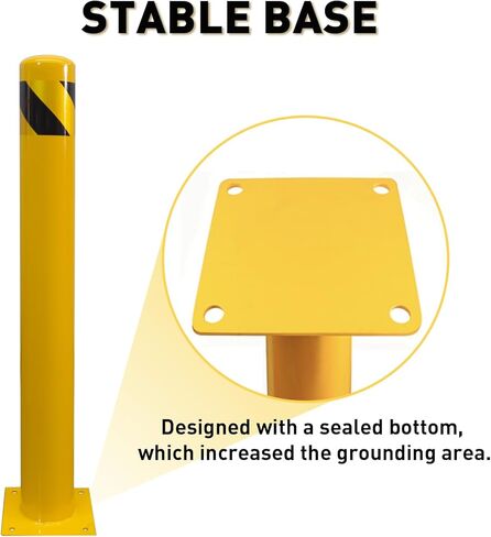 حاجز الأمان 36 بوصة، حاجز فولاذي متين، قطر 4.5 بوصة، حاجز وقوف السيارات، حاجز فولاذي 1 حزمة، حاجز وقوف السيارات متعدد الاستخدامات للأماكن الصناعية والتجارية والعامة in Kuwait