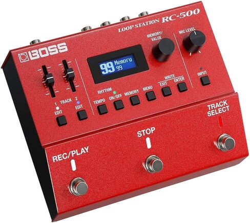 Boss RC-500 Loop Station Bundle w/ 2-Pack S6P48 Woven Right Angle Patch Cable, Pig Hog "Black Woven" Instrument Cable, 12-Pack Guitar Pick, 9V Power Adapter & Liquid Audio Polishing Cloth in Saudi Arabia