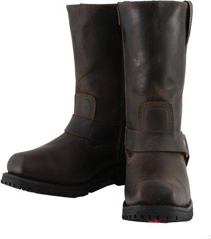 حذاء Milwaukee Leather MBM9062 للرجال كلاسيكي مقاس 11 بوصة باللون البني الداكن ومقدمة مربعة للدراجات النارية - 11 in Saudi Arabia